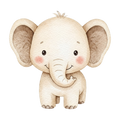 Słonik dekoracja wielkoformatowa na baby shower roczek safari pcv tektura