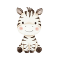 Zebra dekoracja wielkoformatowa na roczek safari styl akwarelowy pcv tektura