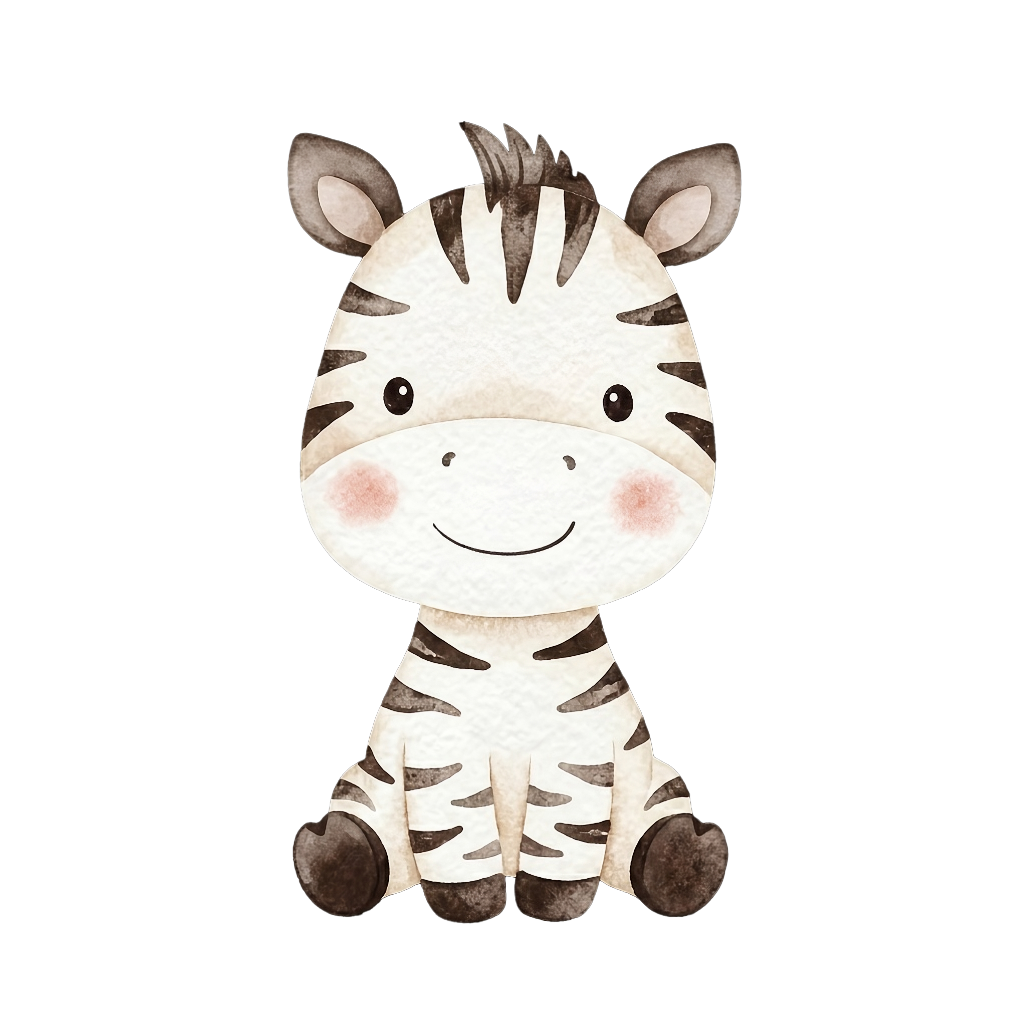 Zebra dekoracja wielkoformatowa na roczek safari styl akwarelowy pcv tektura